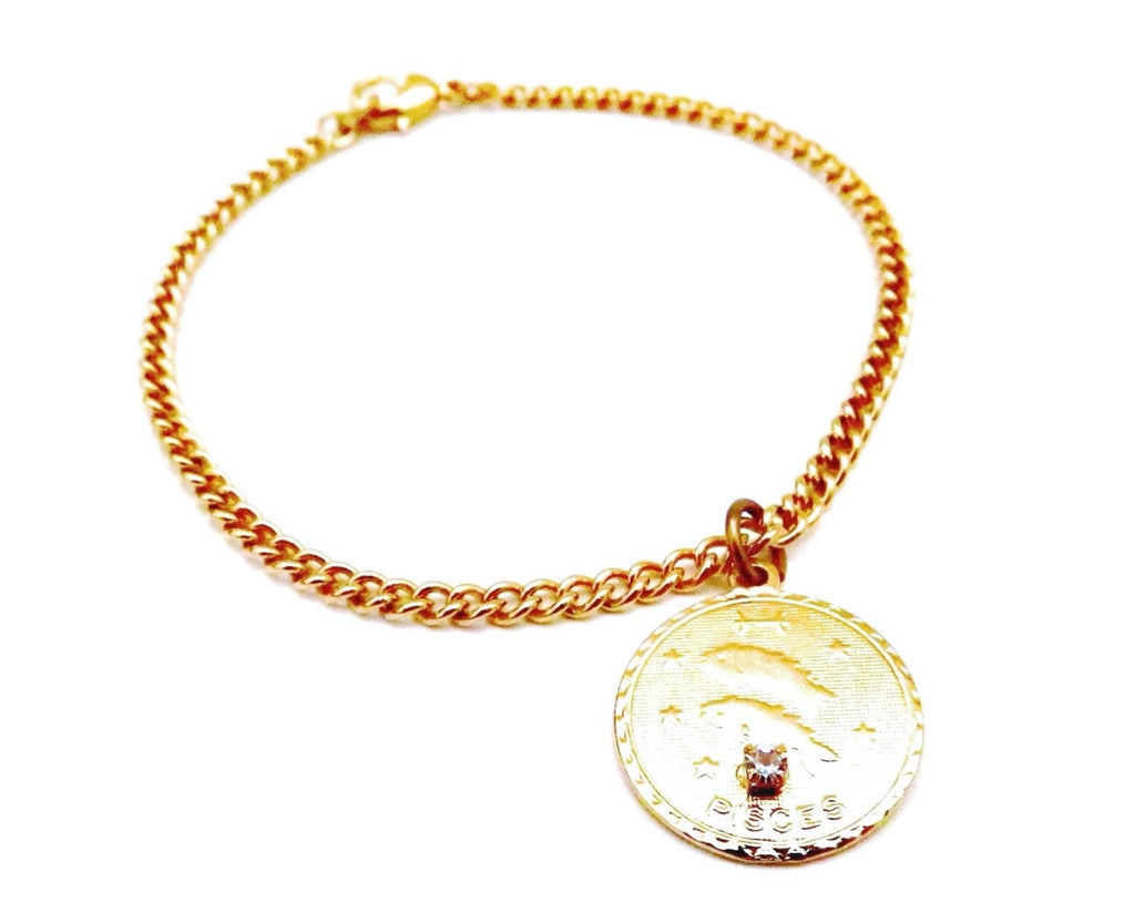 pisces sign pendant zodiac bracelet