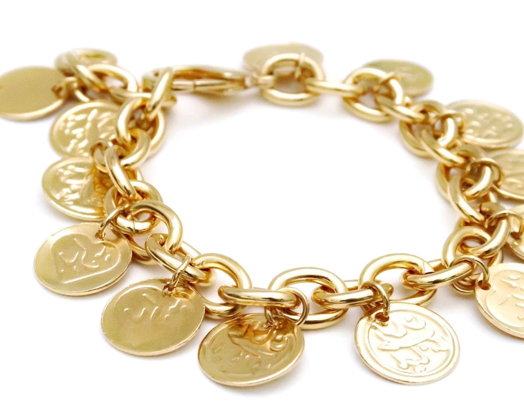 Persian coin bracelet with metal chain