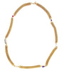 Mesh decal necklace with Swarovski stones