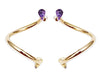 Delicate Swarovski stone earrings dangle with reversible pearl back
