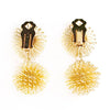 Double Flower Earrings Clip On Backs