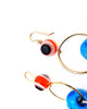 evil eye earrings with natural blue stone and dagger pendant