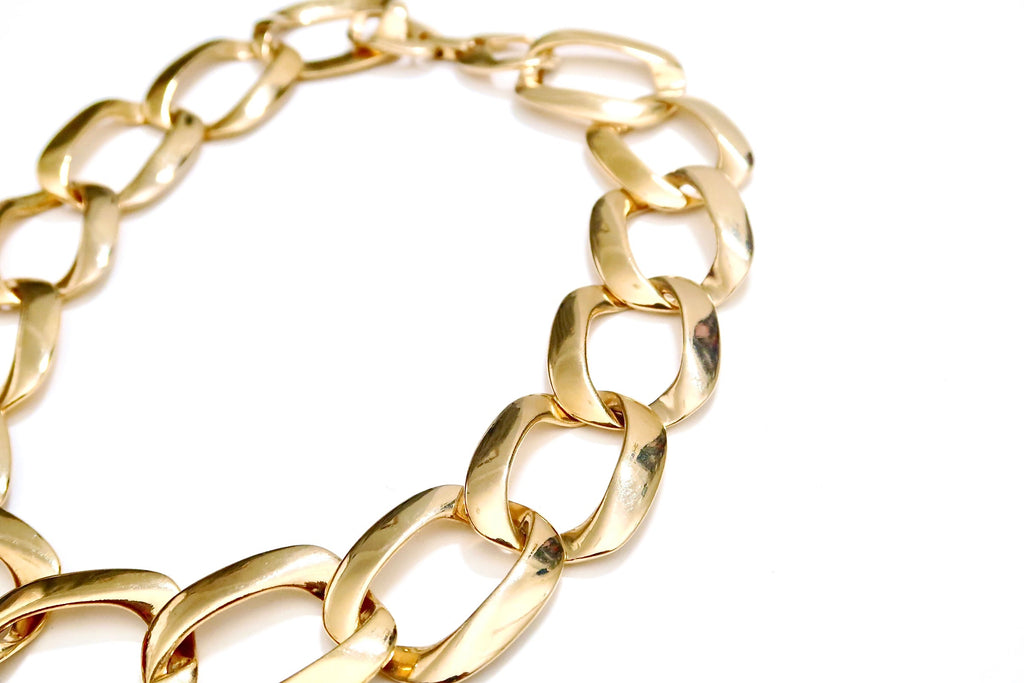 flat chain link necklace