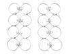 Reversible Repetitive circle drop earrings with Swarovski stone details