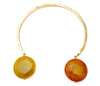 Metal Choker with two circle stones