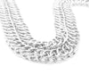 Long silver chain link neckalce