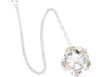 handmade flower pendant necklace with Swarovski stone