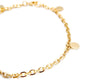delicate chain link bracelet with metal teardrop pendants