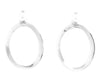 Gold circle earrings with Swarovski stone pearl backs