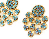 Repetitive metal circle earrings with Swarovski stones