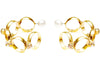 Repetitive Circle Hoops with Swarovski detail and reversible pearl backs