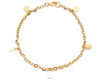 delicate chain link bracelet with metal teardrop pendants