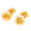 Double Flower Earrings Clip On Backs