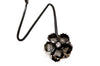 handmade flower pendant necklace with Swarovski stone