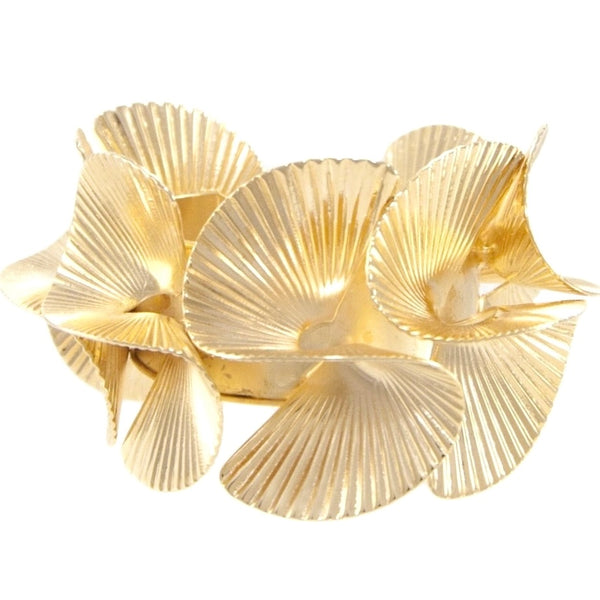 Gold Fan Design Cuff