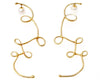 doodle white swirl reversible earrings