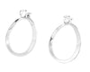 Gold circle earrings with Swarovski stone pearl backs