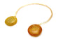 Metal Choker with two circle stones