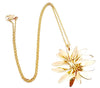 dainty necklace with metal flower pendant