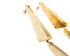 hollow double stack triangle earrings