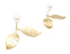 double leaf delicate earrings