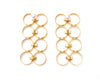 Reversible Repetitive circle drop earrings with Swarovski stone details