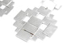 multi layered square earrings reversible and lightweight