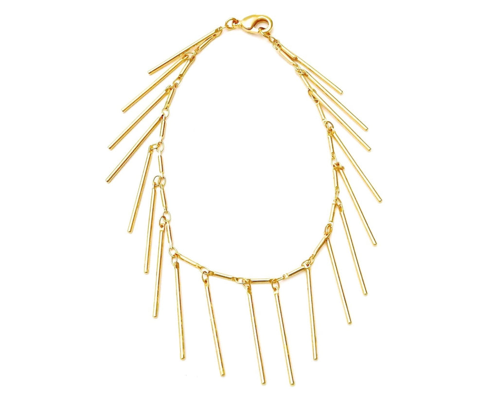 fringe metal decal bracelet