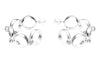 Repetitive Circle Hoops with Swarovski detail and reversible pearl backs
