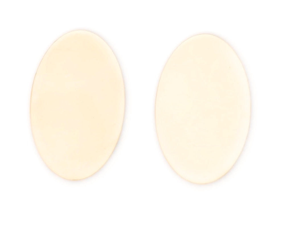 flat oval reversible earrings