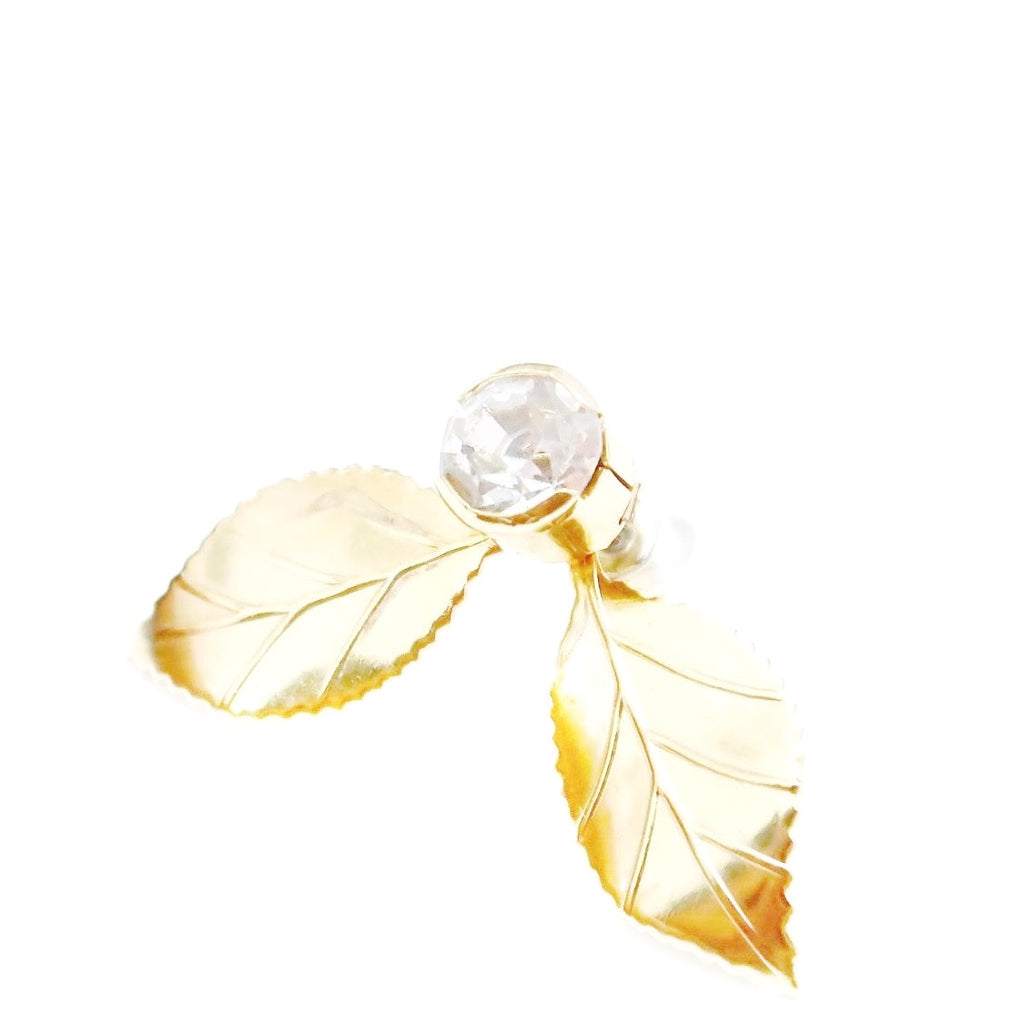 double leaf delicate earrings