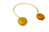 Metal Choker with two circle stones