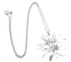 dainty necklace with metal flower pendant