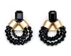 Black Stone Statement Earrings