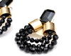 Black Stone Statement Earrings