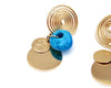 Swirl Top with natural stone and Persian coin earrings
