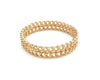 Stiff double stack metal chain bangle