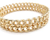 Stiff double stack metal chain bangle