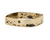 medium square gold bangle with acid finish