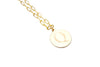 paperclip chain initial pendent necklace