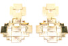 multi layered square earrings reversible and lightweight