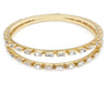 Gold metal Double stack Swarovski encrusted bangle