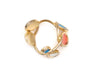Multi Color Gold Doodle Swirl Ring