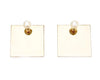 flat square reversible metal earrings