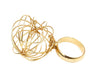 Gold Metal Wire Globe style ring