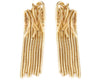 Gold Fringe Earrings Pearl Backs