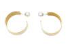 Reversible wide lightweight hoop earrings