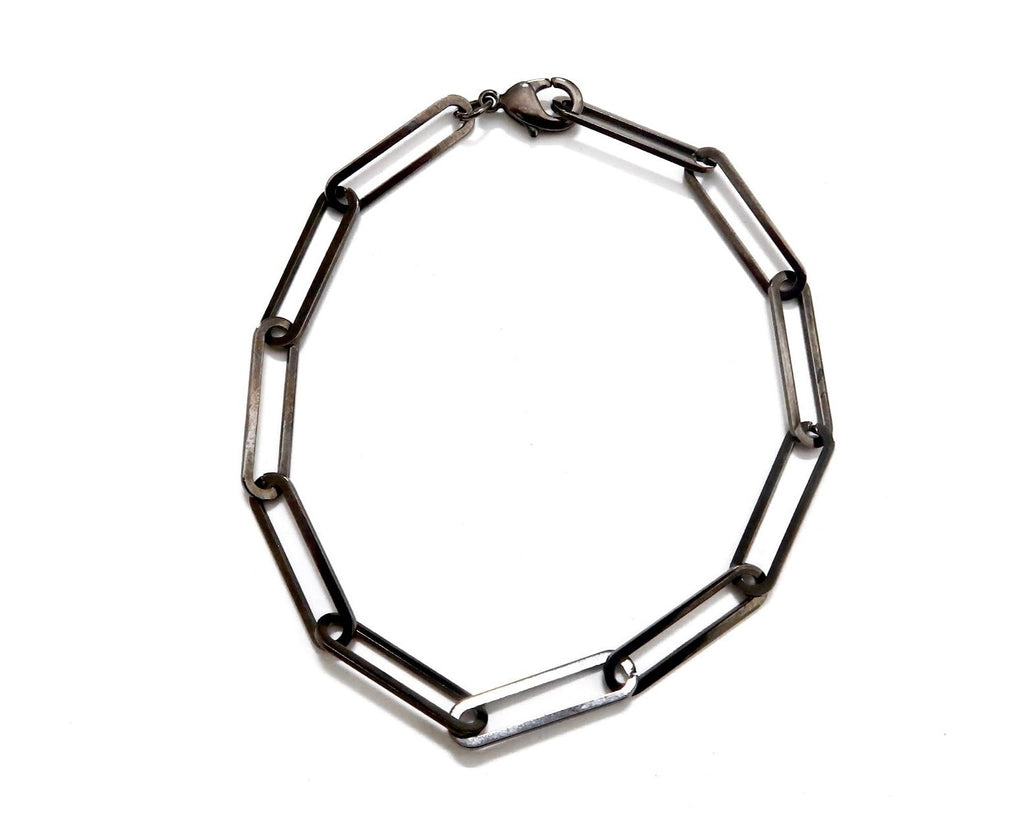 metal paper click chain bracelet