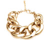 Hand Molded gold chain link bracelet