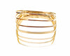 Metal thin stacked multiple bangle